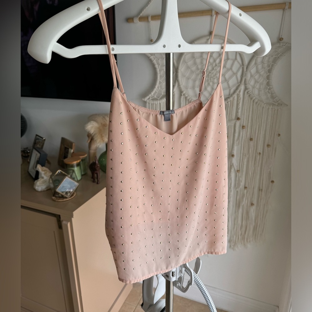 Rose pink sheer spaghetti strap